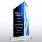 View larger image of Acrylic Art Deco Trophy in Blue Wave